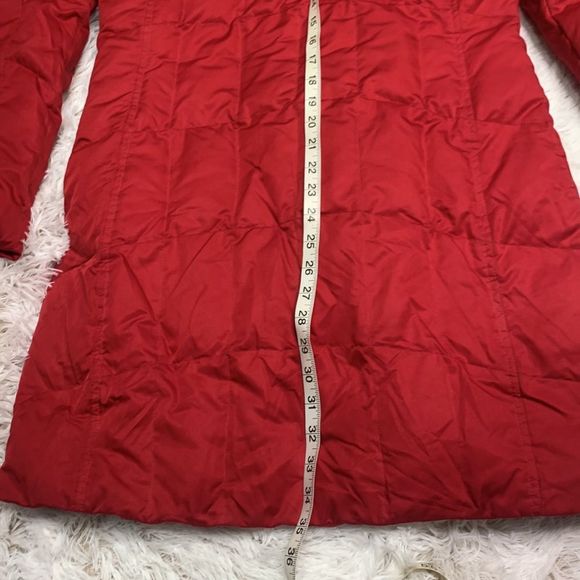 Eddie Bauer | Women’s Down Long Quilted Puffer Jacket Coat Red - Picture 12 of 16